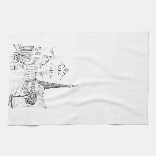 Café Paris Serviette de cuisine (Horizontal)