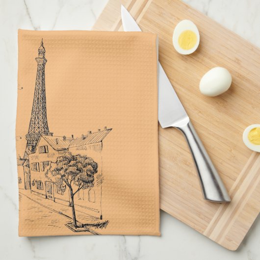 Café Paris Serviette de cuisine (Quart Plié)