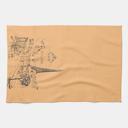 Café Paris Serviette de cuisine (Horizontal)