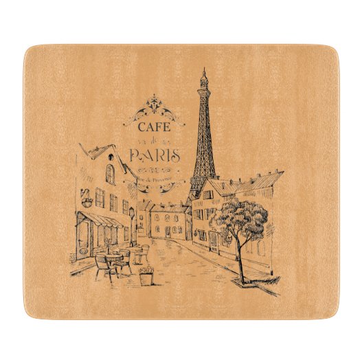 Cafe Paris Snijplank (Voorkant)