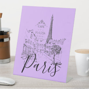 Cafe Paris Sokkelbord Reclamebord Met Voetstuk
