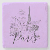 Cafe Paris Stone Onderzetter (Voorkant)