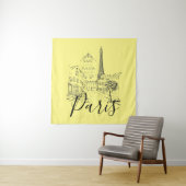 Cafe Paris Tapijt Wandkleed (In situ)