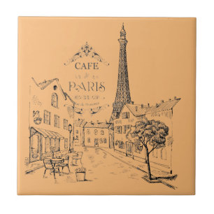 Café Paris-tegel Tegeltje