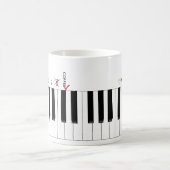Café pas Thé Piano Clavier Do Re Mi Mug (Centre)