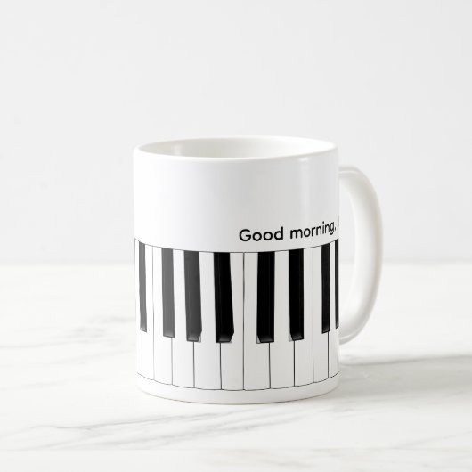 Café pas Thé Piano Clavier Do Re Mi Mug (Devant droit)
