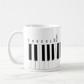 Café pas Thé Piano Clavier Do Re Mi Mug (Gauche)