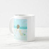 Café, plage et livre Mug (Devant gauche)