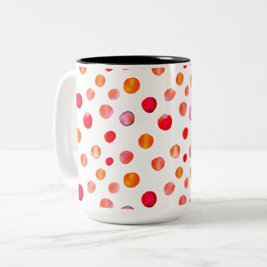 café pois coloré Mug (Devant gauche)