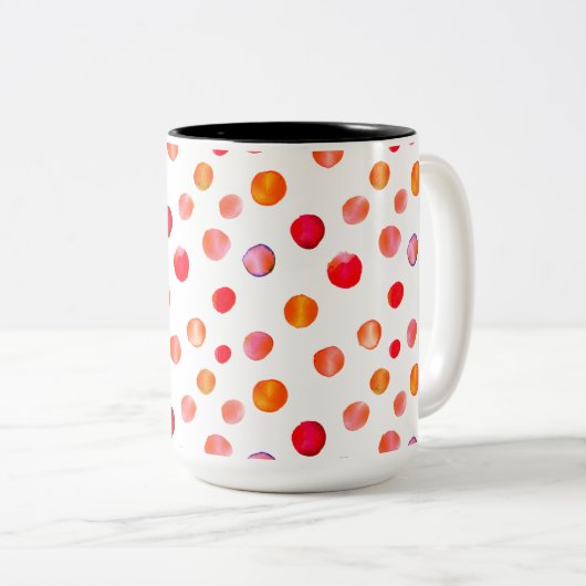 café pois coloré Mug (Devant droit)