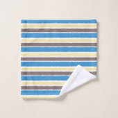 Café Popcorn Beurré Brown Sonic Blue Stripes (Gant de toilette)