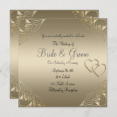 Café populaire et élégant Faire-part de mariage (Devant / Derrière)