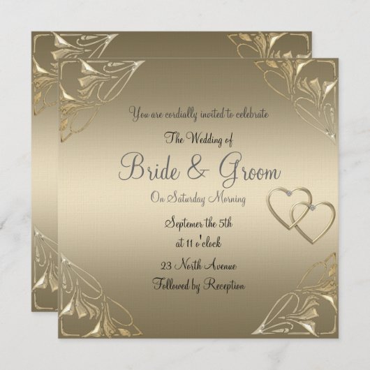 Café populaire et élégant Faire-part de mariage (Devant / Derrière)