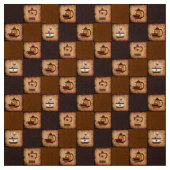 Café Pot & Tasses Tissu rustique (Échantillon)