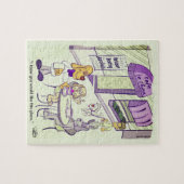 Café pour chiens drôle 8 x 10 puzzle (Horizontal)