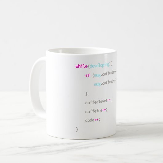Café pour coder - la tasse du programmeur (Devant gauche)