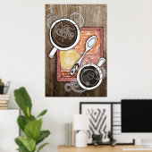 café pour deux affiches (Bureau à domicile)