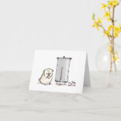 Café pour un - carte carlin (Fleur jaune)