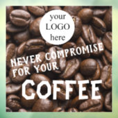 Cafe Promotional Quote Raamsticker (Vel 3)