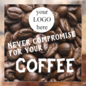 Cafe Promotional Quote Raamsticker (Vel 2)