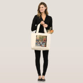 Cafe Provence Grote Tote Bag (Voorkant (model))