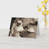 Cafe Pug Kaart (Gele Bloem)