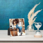 Café Quirky Lady côté de Plaque avec Easel (Insitu)