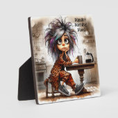 Café Quirky Lady Lundi Tabletop Plaque avec Easel (Recto)