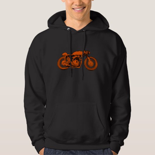 Cafe Racer Hoodie - Rood/Oranje (Voorkant)