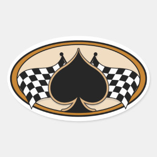 Cafe Racer / Motorfiets Ovale Sticker