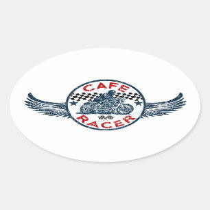 Cafe racer ovale sticker