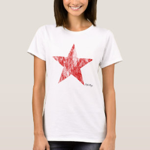 Cafe Racer Red Star gestileerd T-shirt