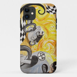 Cafe Racer - Schilderen van motorfietraces iPhone 11 Hoesje