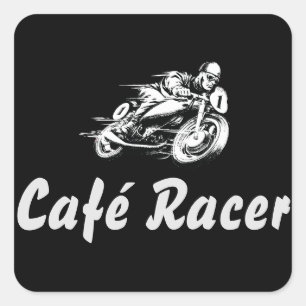 Café Racer Vierkante Sticker