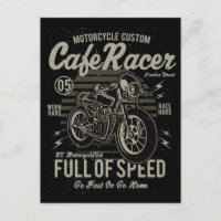 Cafe Racer Work Hard Race Fast Go of Go Home