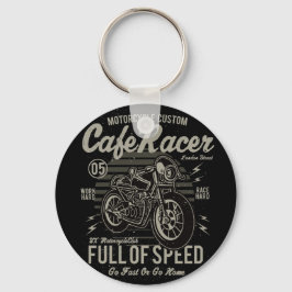 Cafe Racer Work Hard Race Fast Go of Go Home Sleutelhanger