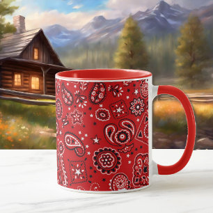Café Red Bandana Coupe cadeau ou cacao Mug