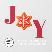 Cafe Restaurant Bakery Red JOY Window Cling Raamsticker (Vel)