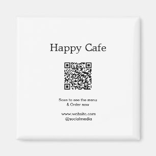 Café restaurant scan om menu te zien bestellen QR Magneet