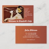 café restaurant thee visitekaartje (Voorkant / Achterkant)
