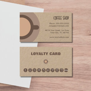 Café-restaurant unique simple de carte de fidélité