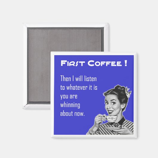 Café Retro - Aimant (Recto/Verso)