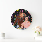 CAFÉ RETRO COUPLE KITSCH HORLOGE (Maison)