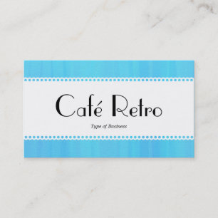 Café Retro (gescand) - Blauw gekleurde textuur Visitekaartje