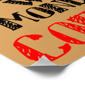 Café Rime Avec Lundi Affiche Signe Drôle (Coin)