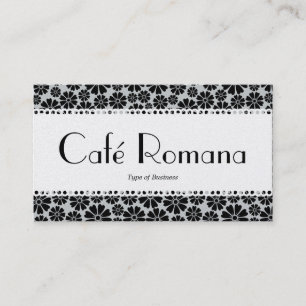 Café Romana (gescand) Floral Pattern (Gold) Visitekaartje