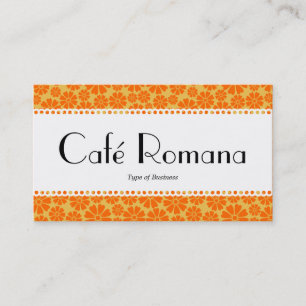 Café Romana (gescand) Floral Pattern Visitekaartje