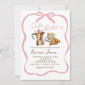 Café rose Bébé Girl Brunch Shower Invitation (Devant)