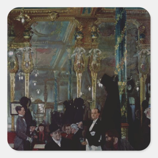Cafe Royal, Londen, 1912 Vierkante Sticker (Voorkant)