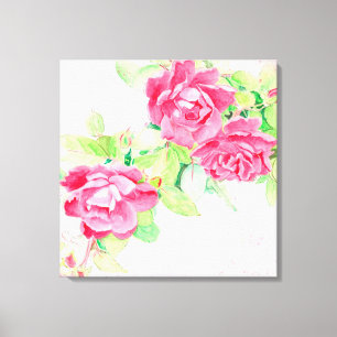 Café Rozen Canvas Afdruk